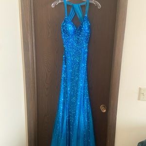 Sparkly Blue Prom Dress